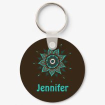 India! Teal • Name Keychain