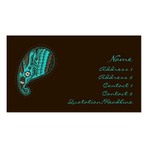 India! Teal â€¢ Profilecard Business Card (front side)
