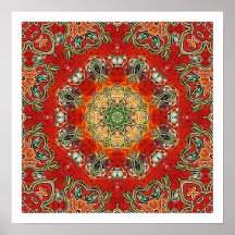 India Tile Mandala Print