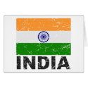 India Vintage Flag cards by allworldtees India Vintage Flag cards