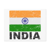 India Vintage Flag Postcards