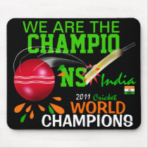 India We are the Champions Cricket Mousepad