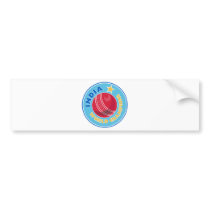 india world champions cricket ball bumper sticker