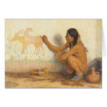 Indian Artist by Eanger Irving Couse Cards