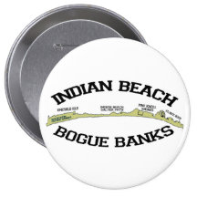 Indian Beach. Pinback Buttons