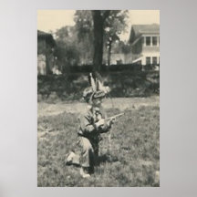 indian bended knee with bow poster