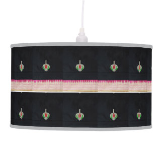 INDIAN BLACK SILK HANGING LAMP