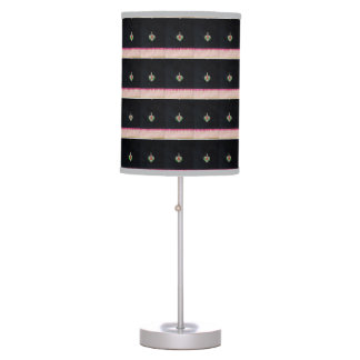 INDIAN BLACK SILK TABLE LAMP