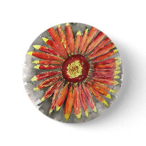 indian blanket wildflower watercolor painting buttons