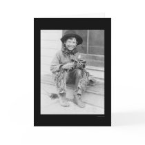 Indian Boy Carving a Toy Canoe 1912 cards
