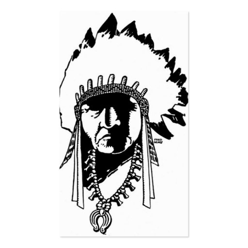 Indian Chief Business Card (back side)