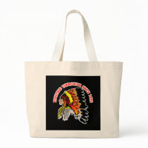 Indian Chief Fighting Terrorism Black Tote Bags
