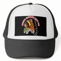 Indian Chief Fighting Terrorism Black Mesh Hats