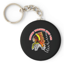 Indian Chief Fighting Terrorism Black Key Chain
