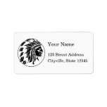 Indian Chief Head Personalized Address Labels