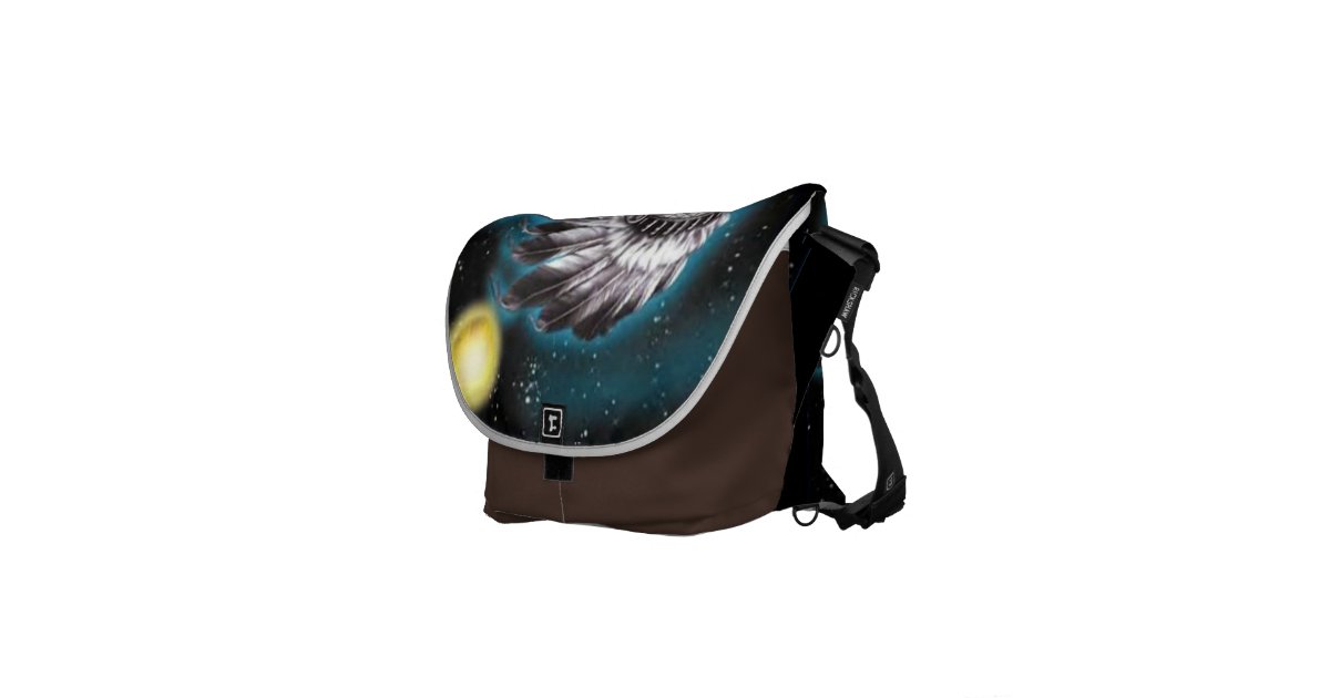 Indian Chief & Wolves Messenger Bag Zazzle