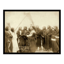 Indian Chiefs with General Miles SD 1891 Poster