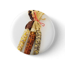 Indian Colourised Corn On White Background buttons by lifesphere Indian Colourised Corn On White Background buttons