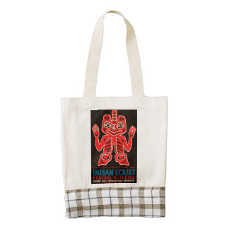 Indian Court, Federal Building Zazzle HEART Tote Bag