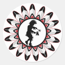 Indian Dance Round Stickers