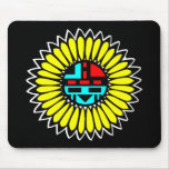 Indian Dance Shield Black Mouse Pads