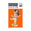 Indian Dancer (orange) postage by lilones Indian Dancer (orange) postage