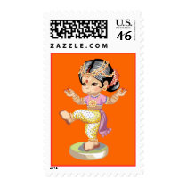 Indian Dancer (orange) stamps