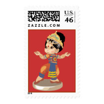 Indian Dancer (red) stamps