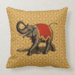 Indian Elephant w/Red Cloth pillows