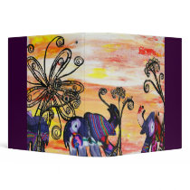 Indian Elephants Vinyl Binder