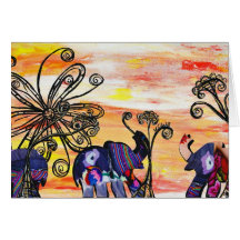 Indian Elephants Card