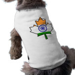 Indian Flag Maple Leaf Doggie Tee Shirt
