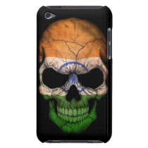 Indian Flag Skull on Black iPod Touch Case-Mate Case