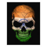 Indian Flag Skull on Black Personalized Announcements
