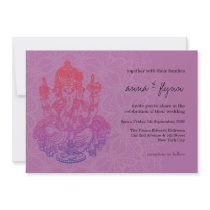 Indian Ganesh Purple Lilac Wedding Invitation