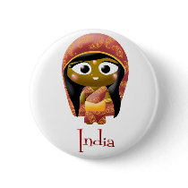 Indian Girl buttons
