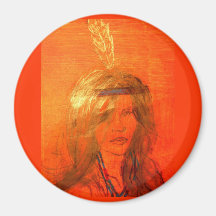 indian girl refrigerator magnet