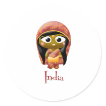 Indian Girl stickers