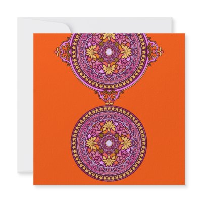 Indian Gold &amp; Pink Discs Wedding Invitation