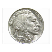 INDIAN HEAD NICKEL POST CARD