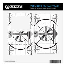 Indian Head Test Card Pattern Decal For iPod Classic