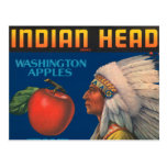 Indian Head Washington Apples Vintage Ad Post Cards