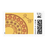 Indian Henna Mehendi Monogram Postage Stamp