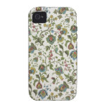 Indian-inspired, floral design wallpaper, 1965-75 casemate cases