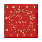 Indian Inspired Save the Date / Wedding Favor magnet