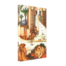 Indian Lions Wrapped Canvas Print