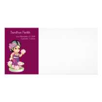 Indian Lotus Girl Photo Card photo cards