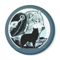 Indian Moon Fridge Magnet
