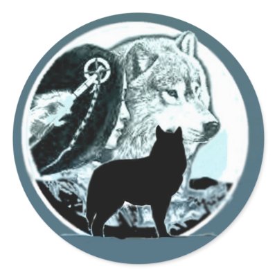 Indian Moon Round Sticker by Dream_Weaver