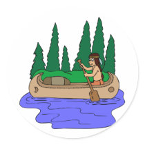 Indian Paddles Canoe stickers